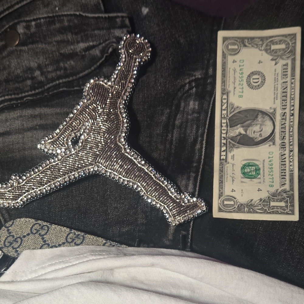 Hand Beaded Jordan Jumpman. - Picture 3 of 6